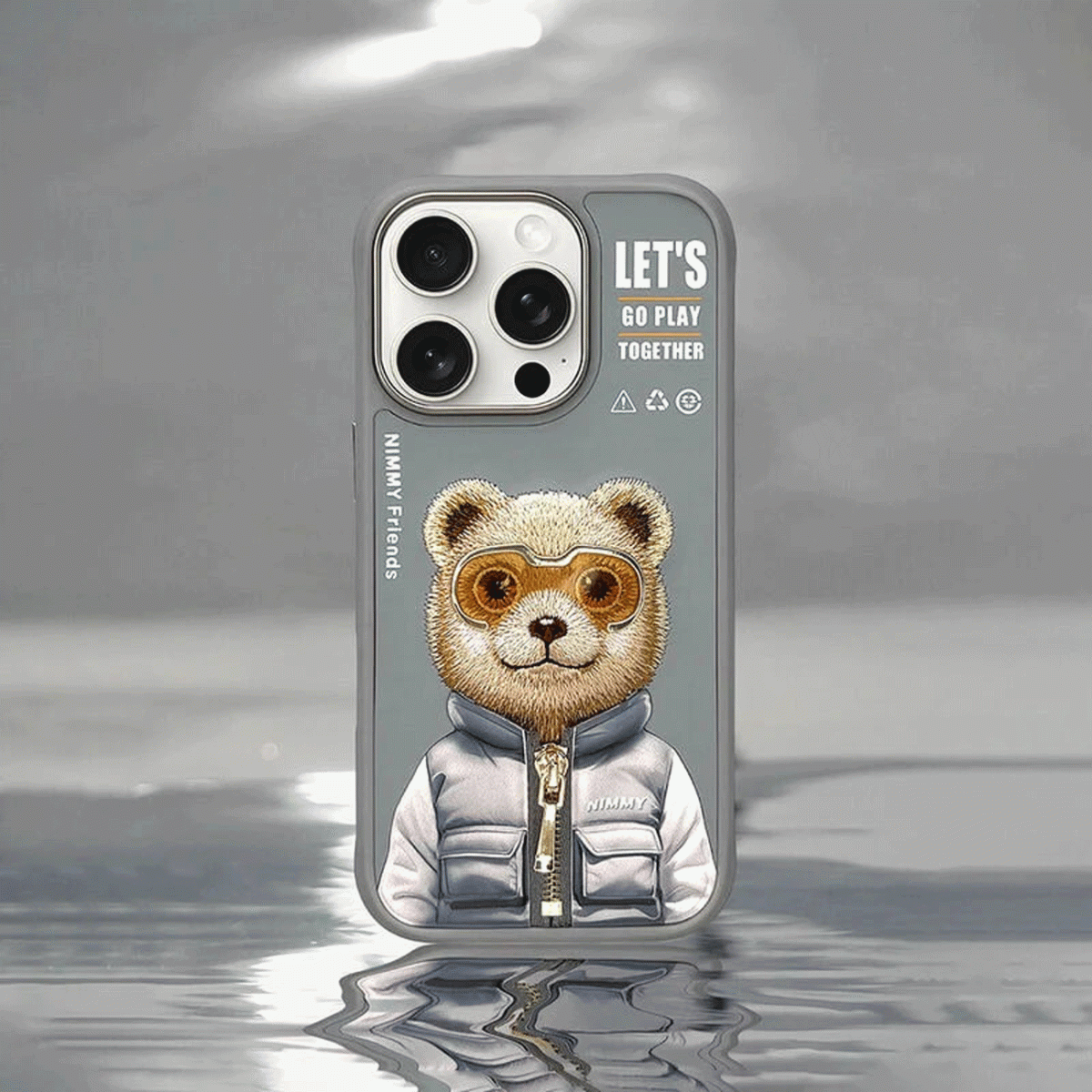 کاور نیمی آیفون خرسی قاب خرسی نیمی