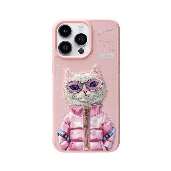 کاور آیفون نیمی گربه صورتی